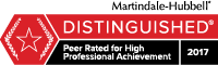 Martindale-Hubbell | Distinguished | Peer Rated For High Professional Achievement | 2017