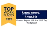 Top Work Places 2022 | knox news. | knox.biz | Kramer Rayson LLP is a 2022 Top Workplace!